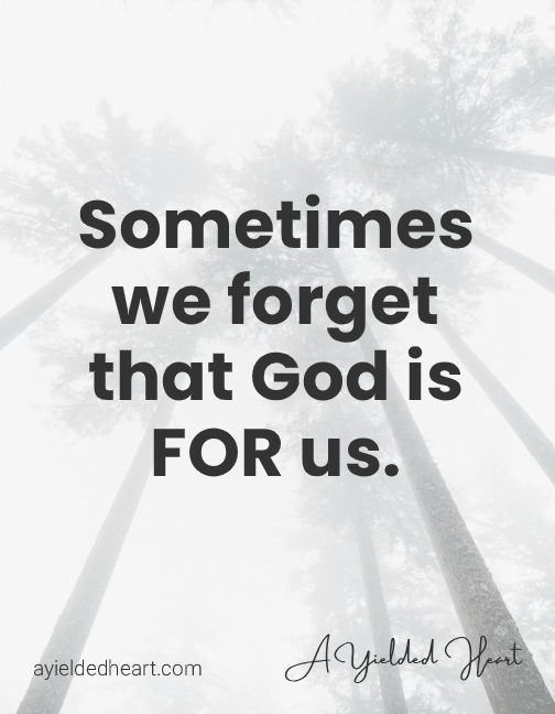 Christian quote by Terri Walker reminding believers that God is for them and faithfully cares for every aspect of their lives.